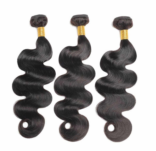 Body Wave Bundle Deals With 4X4 Closure - Natural Black