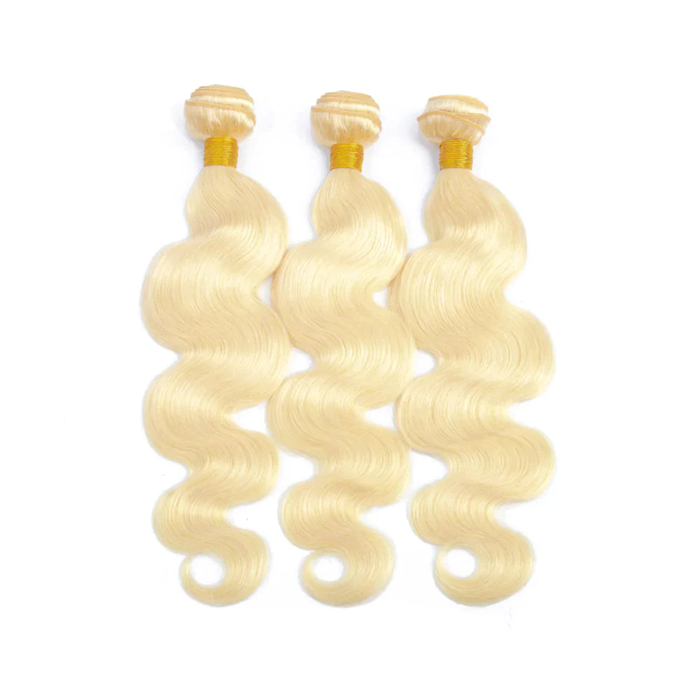 613 Body Wave Bundle Deals With 4X4 Closure - Blonde