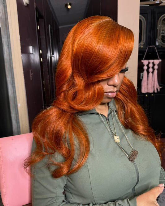 Silky Straight Ginger-Orange Wig